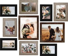 LUCKYLIFE Gallery Wall Frame Set, Picture Frames Collage 10-Pack for Wall or ...