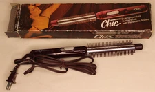 Vintage 1982 Norelco Chic Heated Curling Brush Model CCB18 Dual Temperature