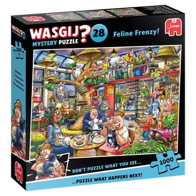 Jumbo Spiele 1110100506 Wasgij Mystery 28 Feline Frenzy 1000 Teile Puzzle