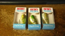 Rebel topwater, Pop n frog", 3 ct, 2 colors, free shipping