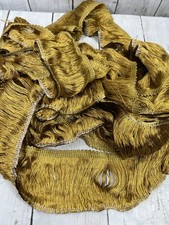 2.5  Rayon Chainette Fringe 5 Continuous Yards Gold Decorator Sewing NOS Vintage