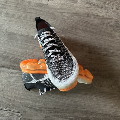 Nike Air Vapormax Flyknit 2 Safari Black Orange Mens Shoes