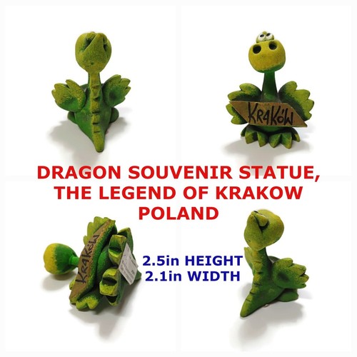 Drachendinosaurier Souvenirstatue - Rauch, das Symbol und die Legende von Krakau, Polen - Bild 2 von 17