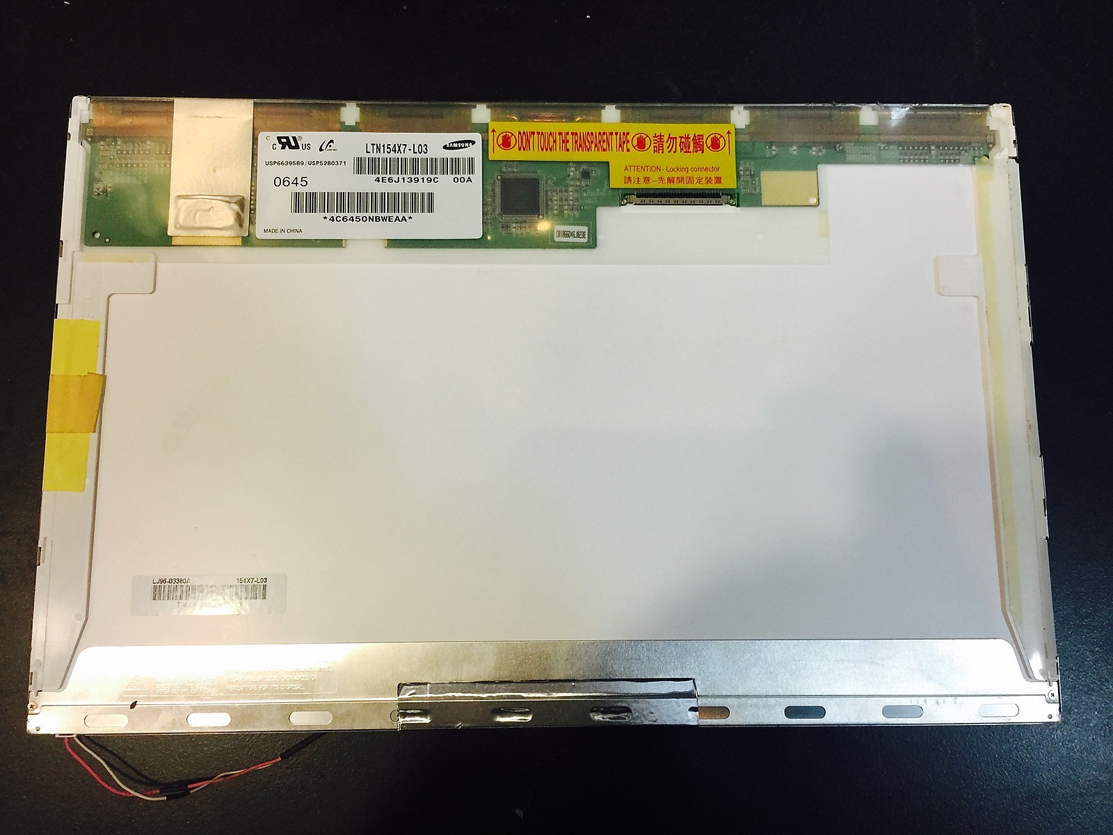 Écran d'ordinateur portable Samsung LTN154X7-L03 15.4 pouces LCD WXGA+ dalle de rechange 1440x900