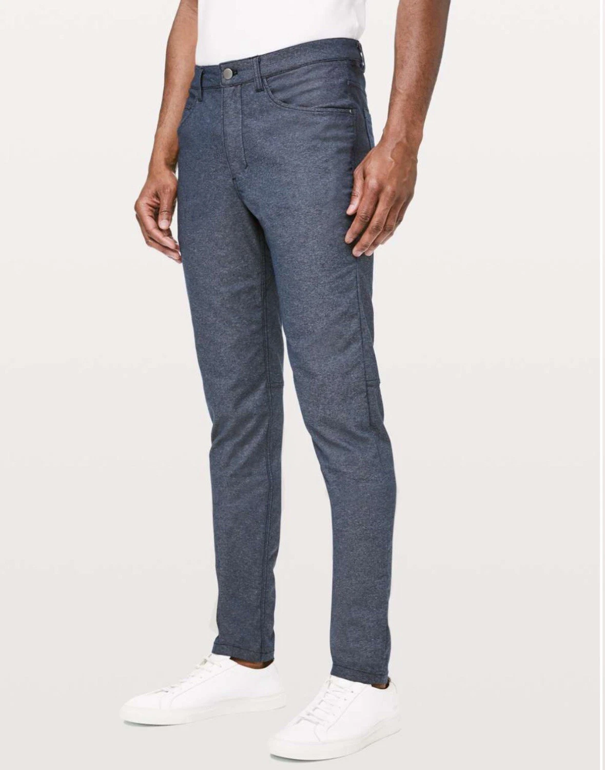 Lululemon ABC Pant Slim *Tech Canvas 34"Heathered Deep Navy size 30