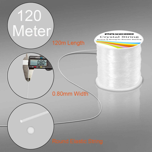 0.8Mm Elastic String, Stretchy Bracelet String Crystal String Bead Cord for Brac - Picture 4 of 12