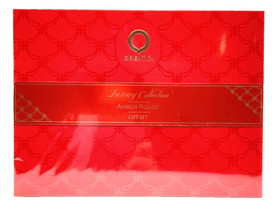 Orientica Amber Rouge 4pc Gift Set Unisex (2.7 oz + 0.25 oz + 2 x