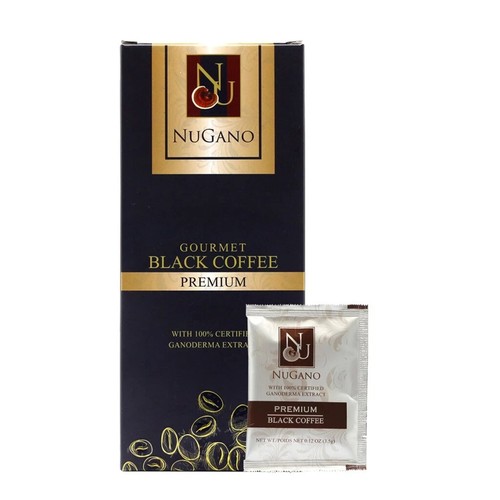12 x Nugano Black Coffee 100% Organic Ganoderma Lucidum Reishi Dark DHL EXPRESS - Picture 2 of 14