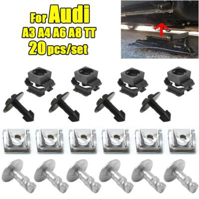 #ad 20PCS Engine Underbody Undertray Shield Panel Clips Splash Guard Retainer Kit $12.23