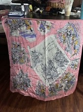 Vintage 1960-70s Carol Stanley Women's Pur Silk Scarf Size-33x32 inches