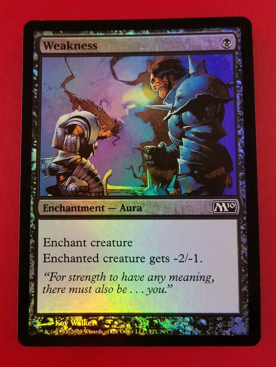 1x Weakness | FOIL | M10 Magic 2010 | MTG Magic Cards