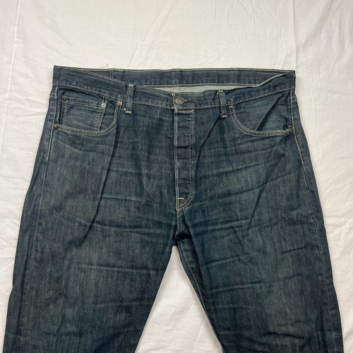 Levi's 501 Jeans Men's 40x32 (31" Inseam) Button Fly Blue Denim Pants Cotton - Picture 2 of 16