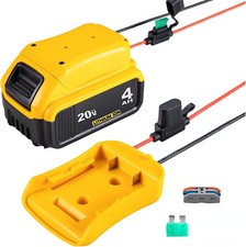 for Power Wheel Adapter for Dewalt 20V Battery with Fuse  Wire terminals DIY