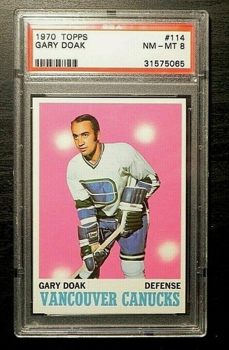 1970-71 70/71 Topps #114 Gary Doak Vancouver Canucks PSA 8 NM - MT