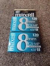 Set Of 2 New Maxell 8mm GX-MP High Quality 120 Minutes Camcorder Videotape