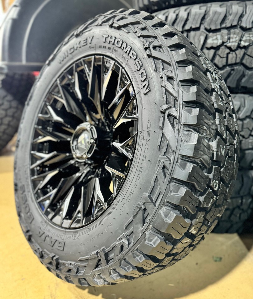 20x10 Fuel D803 Flame Wheels 35" Baja Boss AT Tires 8x170 Ford