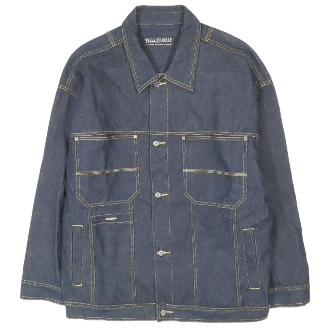 90s 00s Vintage PELLE by MARC BUCHANAN Pele Peremark Denim Jacket 