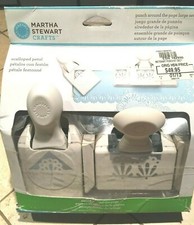 Martha Stewart Scalloped Petal Large Punch Around The Page Set of 2 Punches