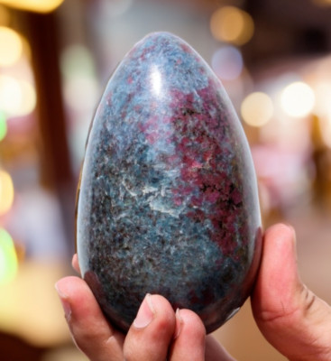 110MM Pink Ruby Apatite Crystal Healing Rubijn Gemstone Chakra Balancing Egg