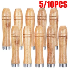 5/10Pcs Wooden File Handle Replacement Strong Metal collar For File Craft Tool