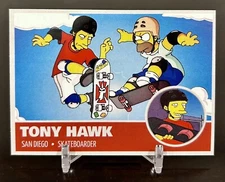 Tony Hawk - The Simpsons HD Quality Custom Baseball Card