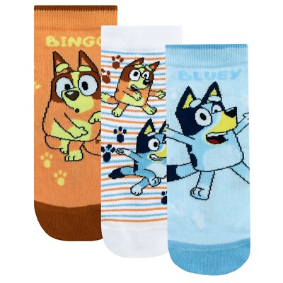 Bluey Kids Socken 3er Pack | Kids Bluey Socks|Unisex Bluey und Bingo Socken für Kinder