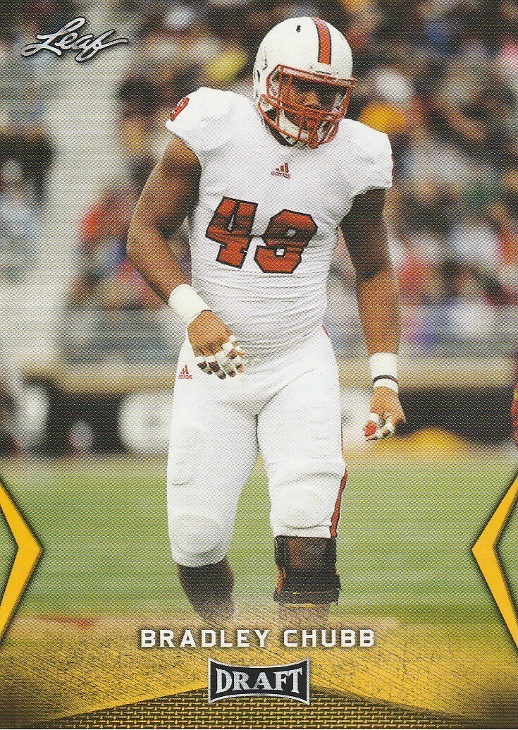 2018 Leaf Draft Gold #09 Bradley Chubb