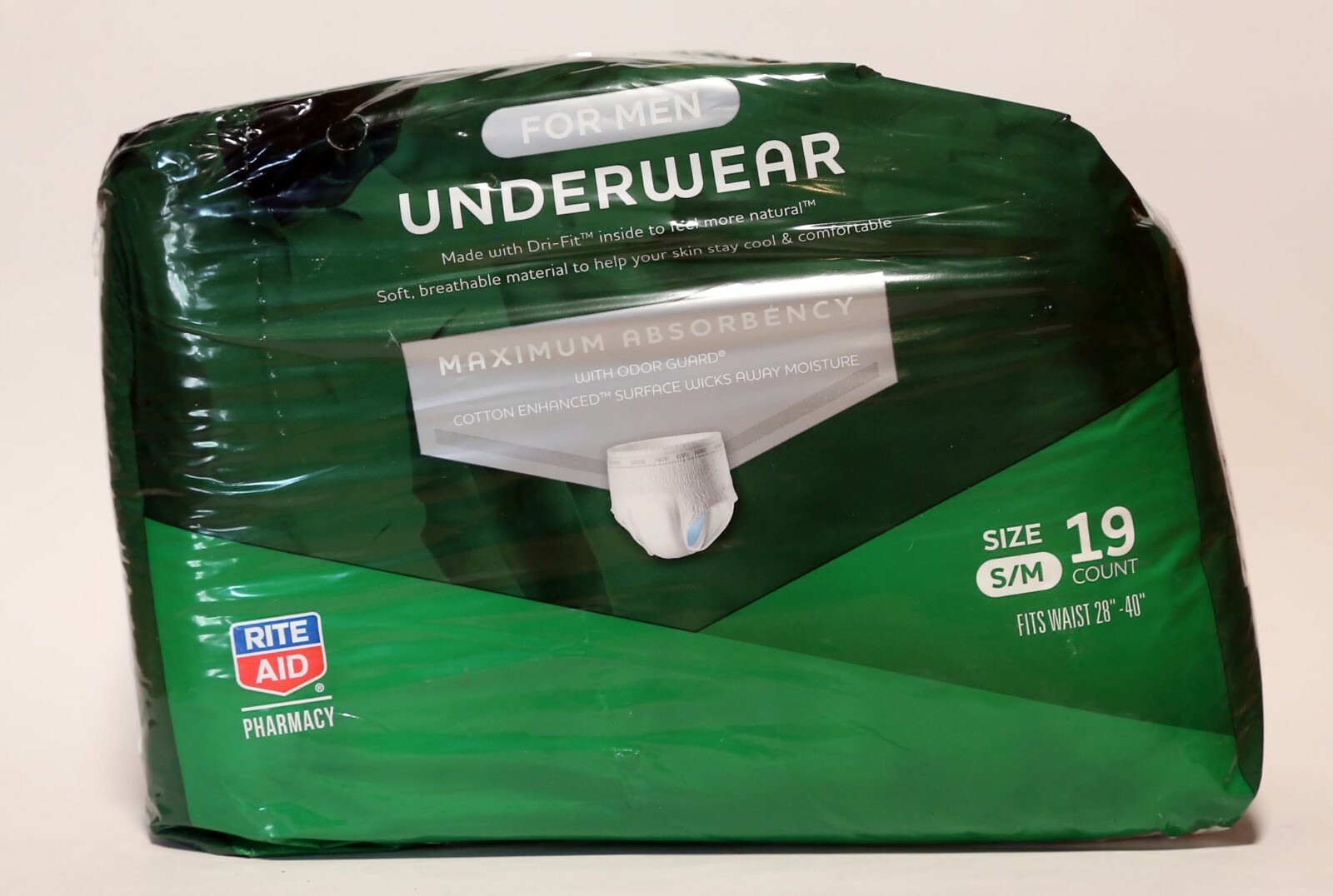 Rite Aid Incontinence Underwear for to Depend Size s/m 19