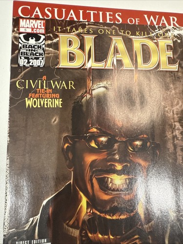 Blade #5 Casualties Of War Wolverine Cover. Key First Meeting And Battle. - Picture 5 of 11
