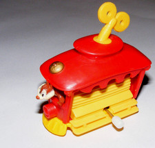 Burger King Chipmunk Hamster Oldtimer Plastik Tram Stra&szlig;enbahn aufziehbar 1993