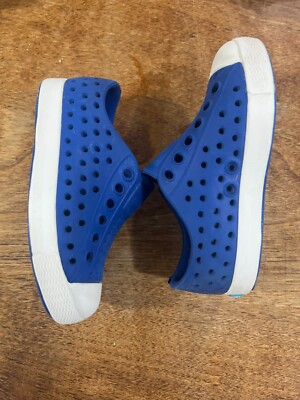 Native Shoes Boys Blue Jefferson Slip On Shoes C5