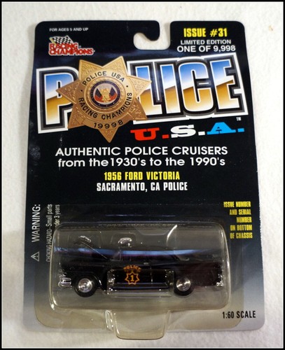 Racing Champions 56 Ford Victoria Sacramento, CA Police Car Issue #31 #Z383 - Picture 4 of 5