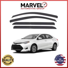 Out-Channel Window Vent Visor Rain Guard Deflectors for Toyota Corolla 2014-2018