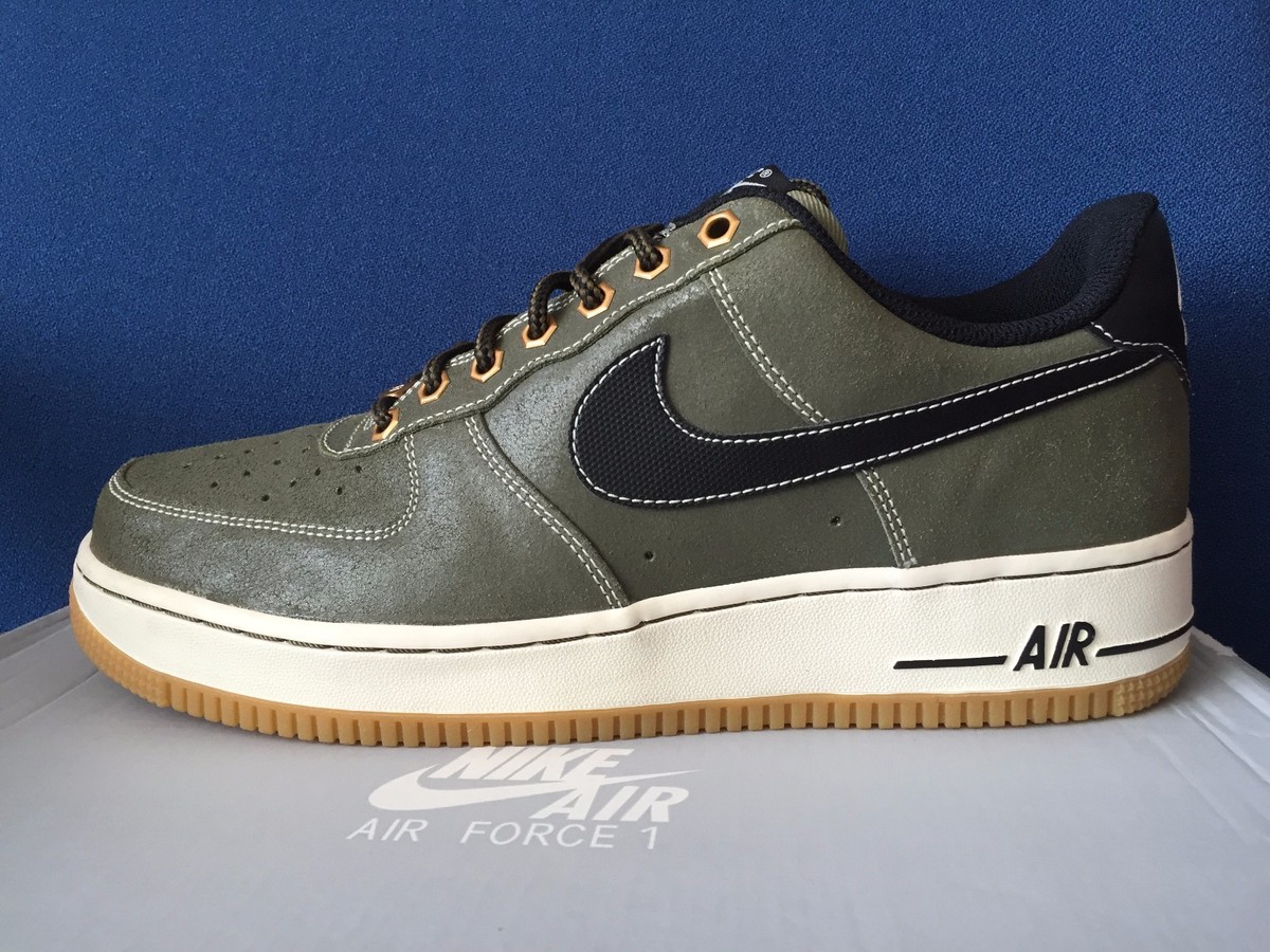 Nike Air Force 1 Low OLIVE sz 8 Black Gum Brown Foamposite One PRM