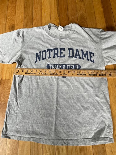 VTG 90s Champion Notre Dame Track & Field T-Shirt L Cotton - Picture 5 of 7