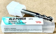 YG ALU-POWER HPC 3/16 x 3/16 x 9/16 x 2 Uncoated Square Carbide End Mill, 3 FL
