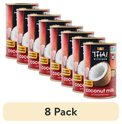 8 pack Non-GMO Gluten Free Premium Unsweetened Coconut Milk, 5.46 fl oz Can