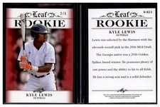KYLE LEWIS 2016 LEAF ROOKIES EXCLUSIVE ROOKIE CARD #R-KL1 SEATTLE MARINERS S#2/5. rookie card picture