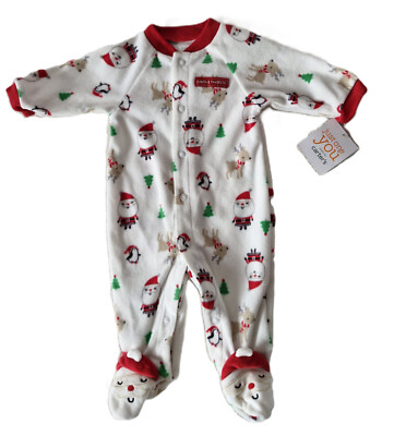 WEIHNACHTEN Baby Newborn Gr 50 Strampler WEIHNACHTSMANN-FÜSSE Neu mit Etikett