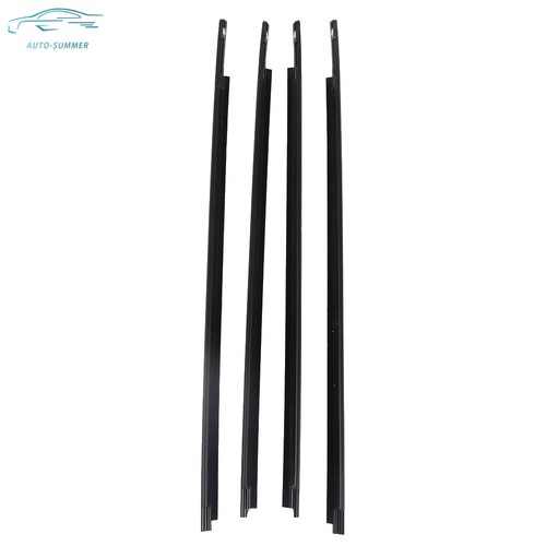 For 2008-2020 Toyota Sequoia 4pcs Black Rubber Door Belt Molding Weatherstrip - Picture 4 of 8