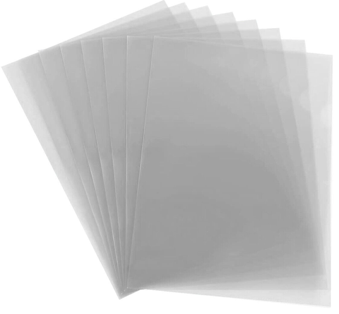 100 x A4 Report File Flush Cut Document Folder Open Top and Side Files GREY