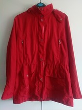 Frank Eden Red Raincoat. Size 12