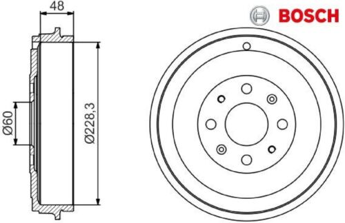 BOSCH 0986477208 Bremstrommel für Fiat für Opel  - Afbeelding 1 van 2