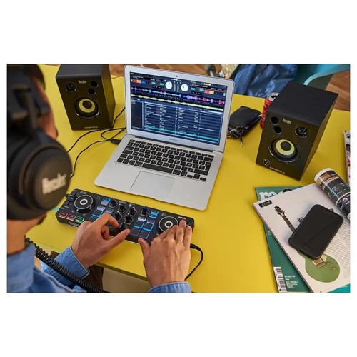 HERCULES DJ STARTER KIT controller + coppia monitor + cuffia + SERATO DJ LITE - Imagen 6 de 11