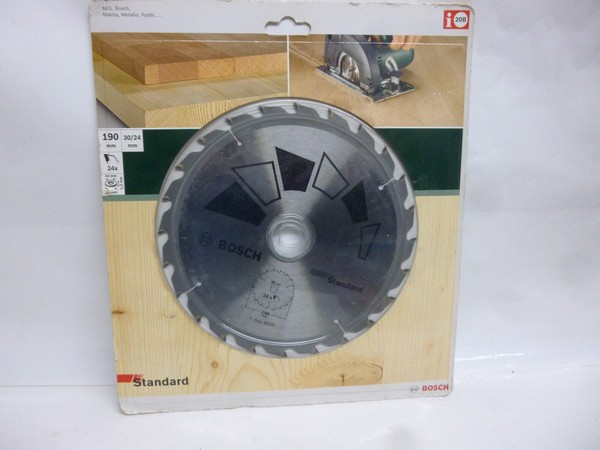 Bosch KreissäGeblatt Hm Standard 190Mm X 30 / 24 Mm 24 Zahn FüR Holz 2609256820-image