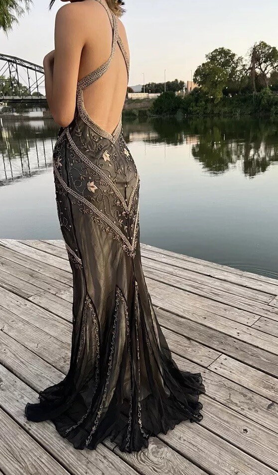 Vintage CACHE 1990S JOHN GALLIANO Style Silk,Chiffon&Satin Beaded