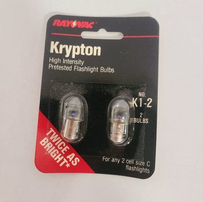 Lot Of 20 Rayovac Krypton Bulbs- Flashlight Bulbs K1-2 New Unopened