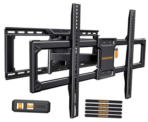 Perlegear UL-Listed Full Motion TV Wall Mount for 42–90 Inch TVs up to 150