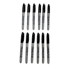 2 Packs!!! Sharpie Markers 6 Fine Point Tip Black 6-Count Permanent Total Of 12