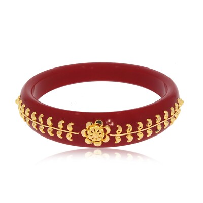 22K Blooming Gold Pola Bangle For Women By Senco Gold